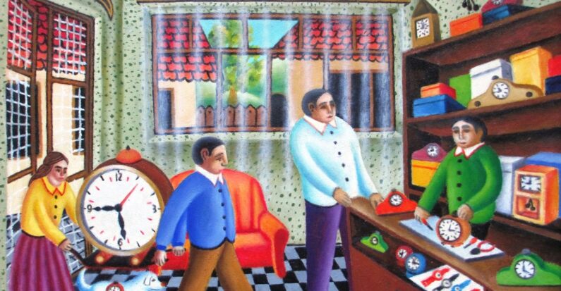Vasile Popovici - Ceasornicarul (50X40 cm)